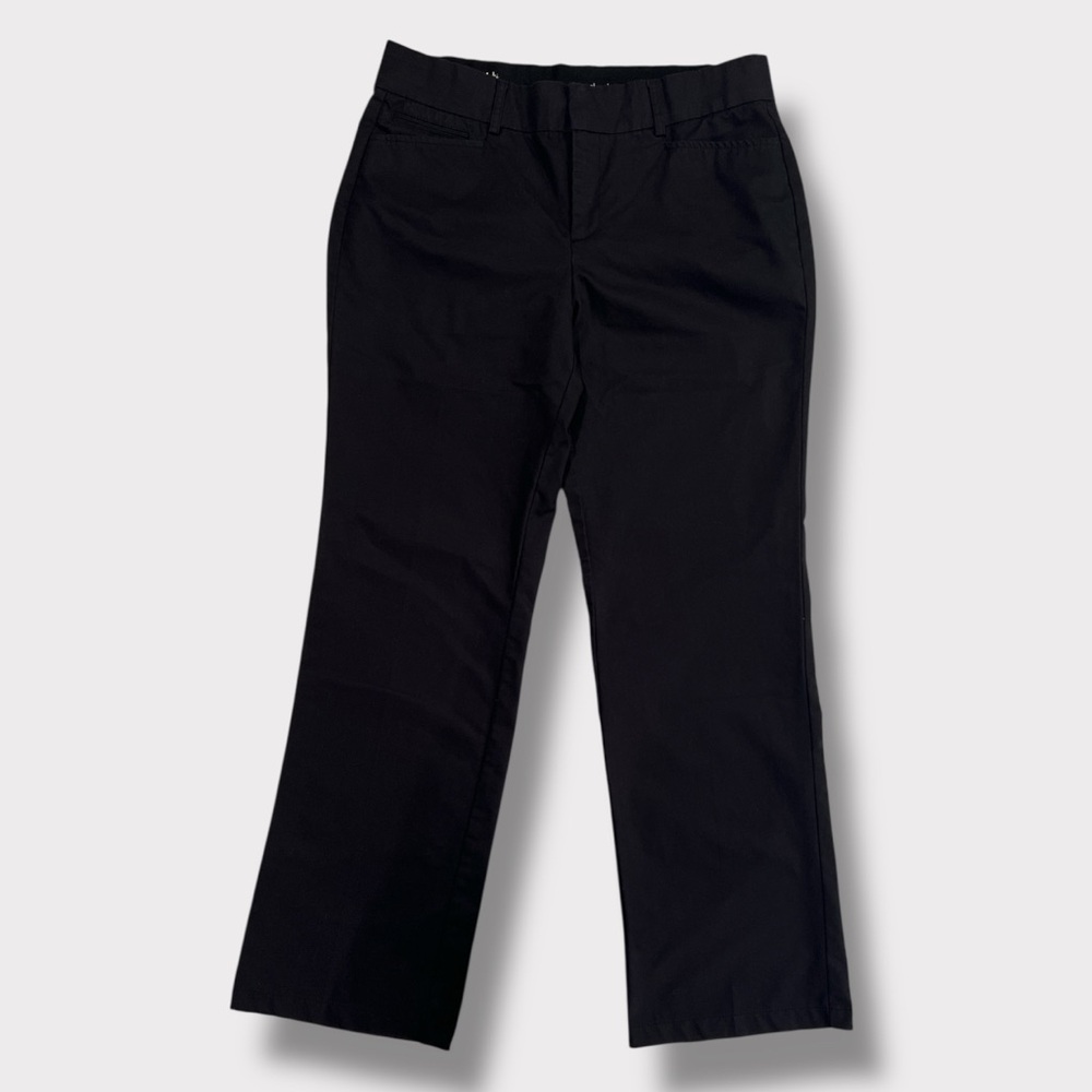 Dockers Women’s 12 Black Stretch Pants Cotton Blend Elastic Waist Career Pants